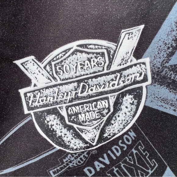 Vintage Harley-Davidson x Tori Richard Button Front Sleeveless Top Medium Hawaii - Picture 6 of 13